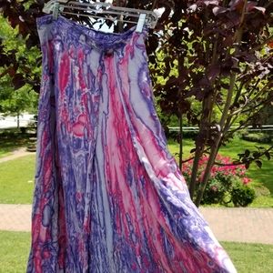 Psychedelic Purple Tie Dye Skirt Belma Granny Takes A Trip Vibe Maxi Skirt